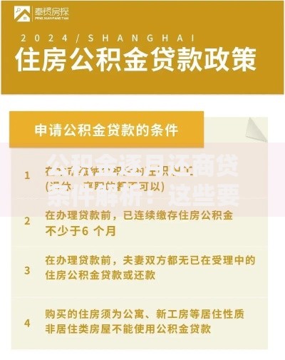公积金逐月还商贷条件解析：这些要求你达标了吗？