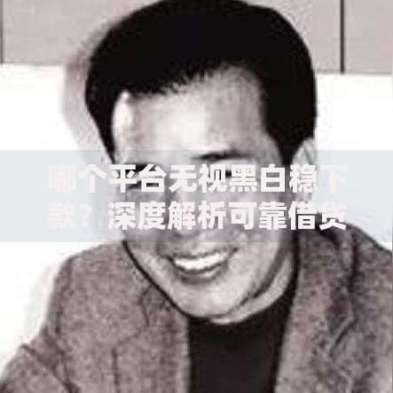 哪个平台无视黑白稳下款？深度解析可靠借贷渠道