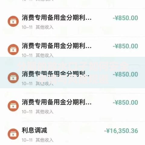 分期的放水口子如何安全申请与风险规避