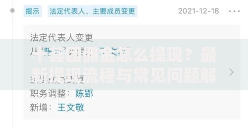 十荟团佣金怎么提现？最新提现流程与常见问题解答