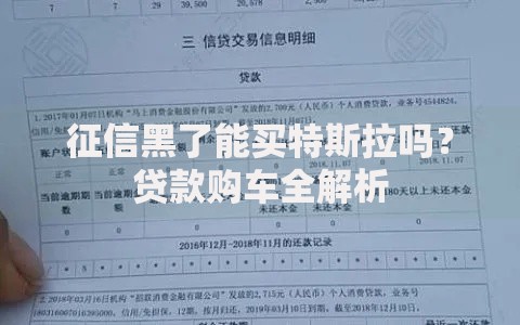 征信黑了能买特斯拉吗？贷款购车全解析