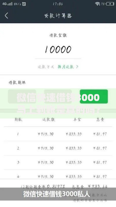 微信快速借钱3000马上到账是真的吗？深度解析正规渠道与风险防范