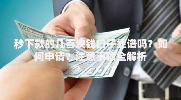 秒下款的几百块钱口子靠谱吗？如何申请？注意事项全解析