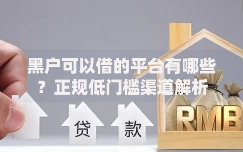 黑户可以借的平台有哪些？正规低门槛渠道解析