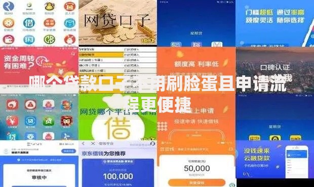 哪个贷款口子不用刷脸蛋且申请流程更便捷