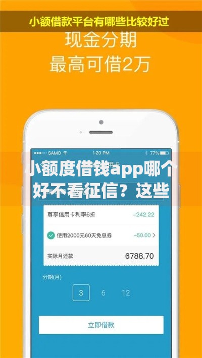 小额度借钱app哪个好不看征信？这些平台审核宽松到账快