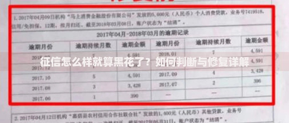 征信怎么样就算黑花了？如何判断与修复详解