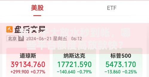 新口子大放水秒到帐，哪些平台额度高放款快？
