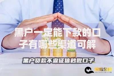 黑户一定能下款的口子有哪些渠道可解决资金难题？