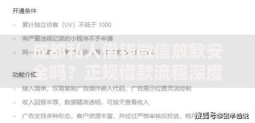 成都私人借钱微信放款安全吗？正规借款流程深度解析