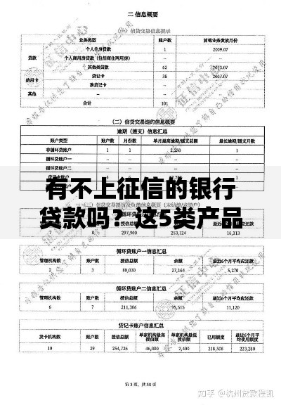 有不上征信的银行贷款吗?这5类产品合规借贷不上信用报告 有不上征信的银行贷款吗?这5类产品合规借贷不上信用报告