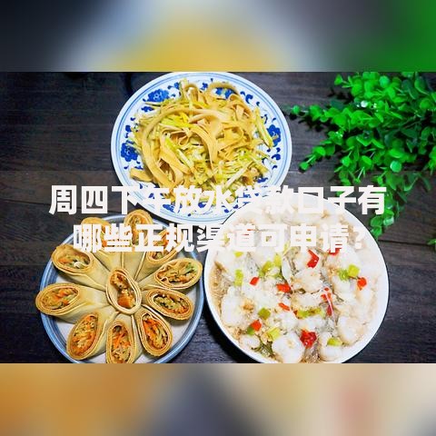 周四下午放水贷款口子有哪些正规渠道可申请？