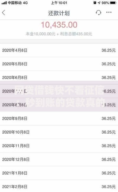 网贷借钱快不看征信：秒到账的贷款真的可靠吗？