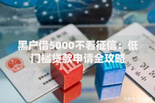 黑户借5000不看征信：低门槛贷款申请全攻略