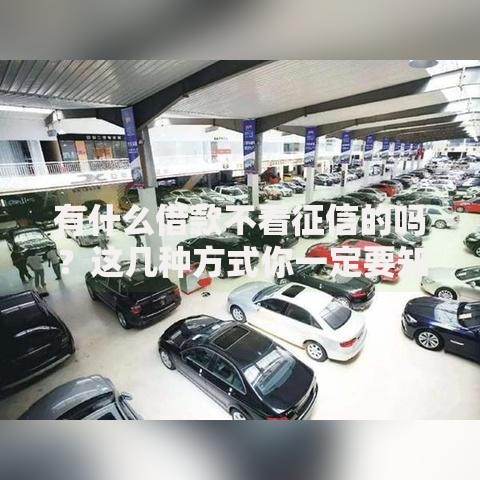 有什么借款不看征信的吗？这几种方式你一定要知道