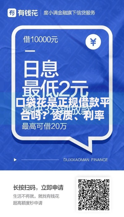 口袋花是正规借款平台吗？资质、利率与风险全解析