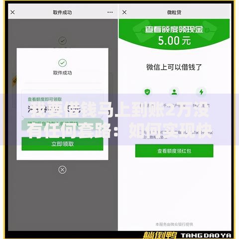 我要借钱马上到账2万没有任何套路：如何实现快速放款无风险？
