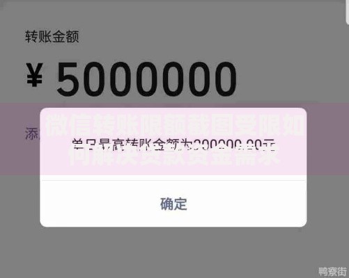 微信转账限额截图受限如何解决贷款资金需求 微信转账限额截图受限如何解决贷款资金需求