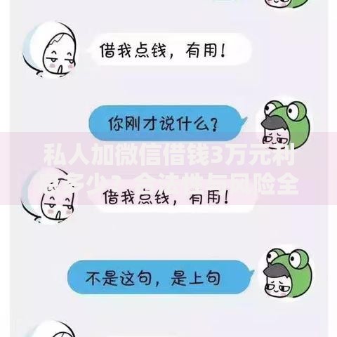 私人加微信借钱3万元利息多少？合法性与风险全解析