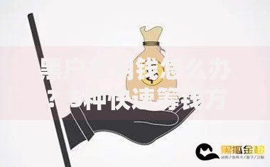 黑户急用钱怎么办？5种快速筹钱方案及风险解析