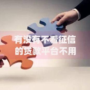 有没有不看征信的贷款平台不用app深度解析