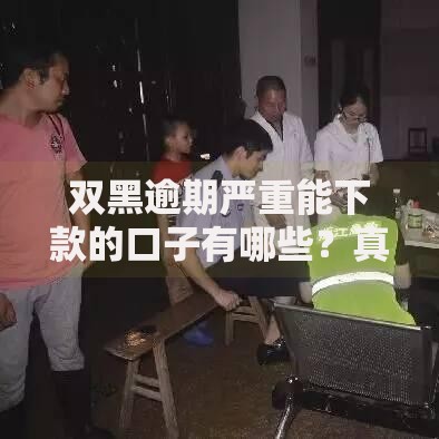 双黑逾期严重能下款的口子有哪些？真实渠道解析与避坑指南