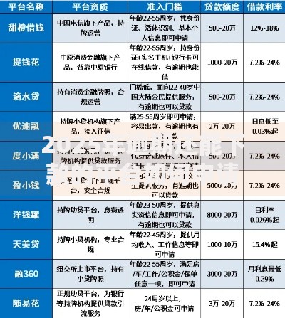 2025年逾期还能下款的平台如何申请？资质要求详解