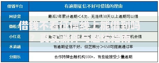 借钱不看征信线上能借到吗？真实测评与避坑指南