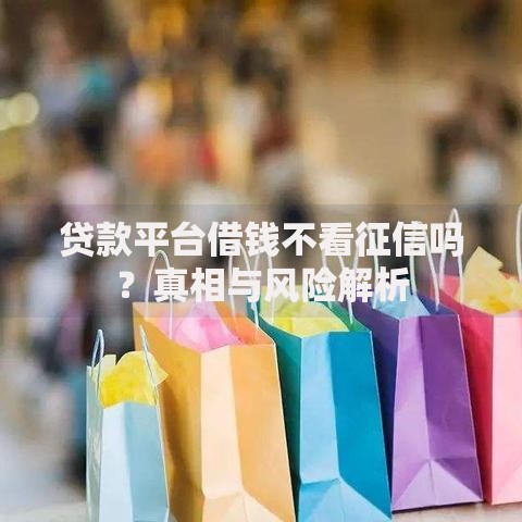 贷款平台借钱不看征信吗？真相与风险解析