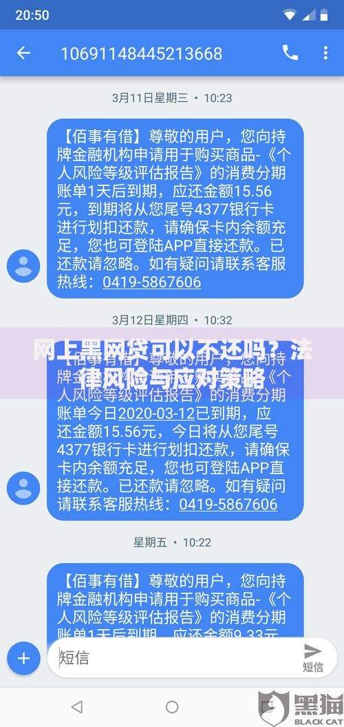 网上黑网贷可以不还吗？法律风险与应对策略