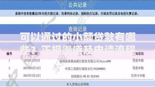 可以通过的小额贷款有哪些？正规渠道及申请流程解析