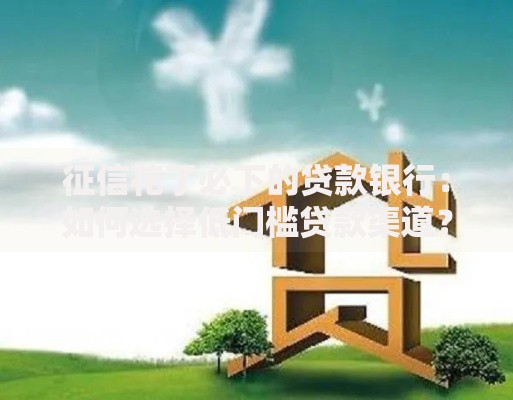 征信花了必下的贷款银行：如何选择低门槛贷款渠道？