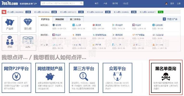 大额网络贷款平台排名：权威解析与选择指南