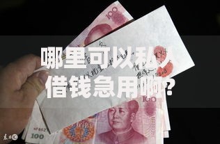 哪里可以私人借钱急用啊？5大正规渠道深度解析