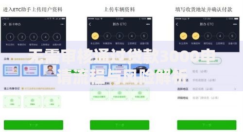 无需审核通过贷款3000申请流程与风险解析