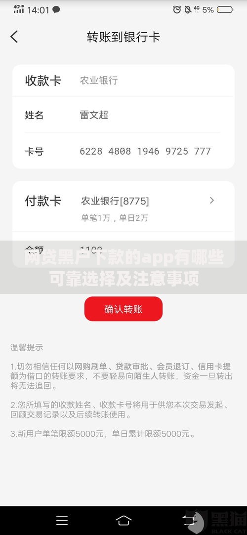 网贷黑户下款的app有哪些可靠选择及注意事项