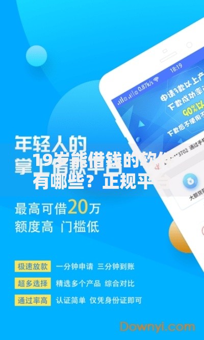 19岁能借钱的软件有哪些？正规平台推荐及申请攻略