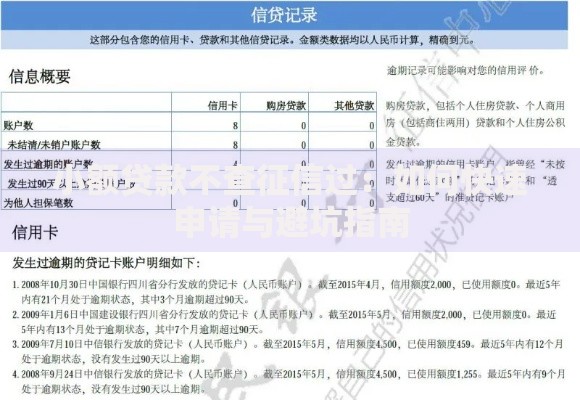 小额贷款不查征信过：如何快速申请与避坑指南