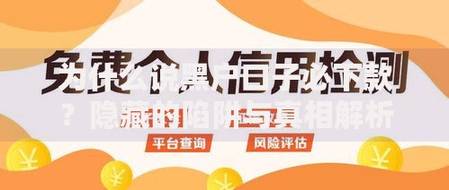 为什么说黑户口子必下款?隐藏的陷阱与真相解析 为什么说黑户口子必下款?隐藏的陷阱与真相解析