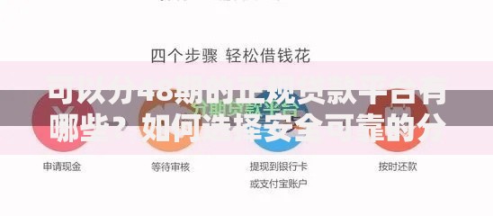 可以分48期的正规贷款平台有哪些？如何选择安全可靠的分期贷款渠道