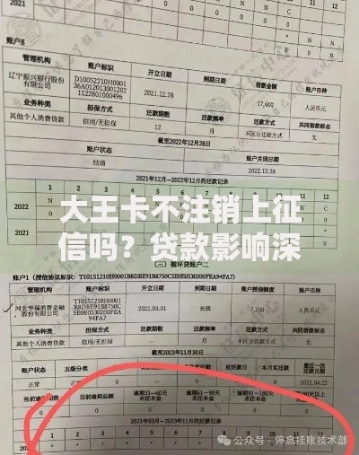 大王卡不注销上征信吗？贷款影响深度解析