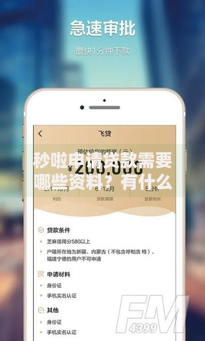 秒啦申请贷款需要哪些资料?有什么特别要求?专业指南 秒啦申请贷款需要哪些资料?有什么特别要求?专业指南