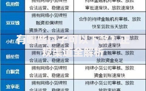 有哪些口子可以下款？正规渠道全解析