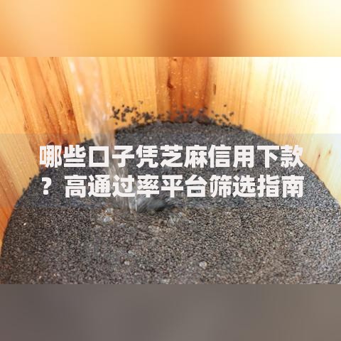 哪些口子凭芝麻信用下款？高通过率平台筛选指南