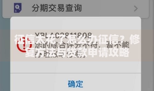 征信太花了怎么办征信？修复方法与贷款申请攻略