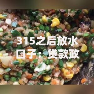315之后放水口子：贷款政策趋势深度解析