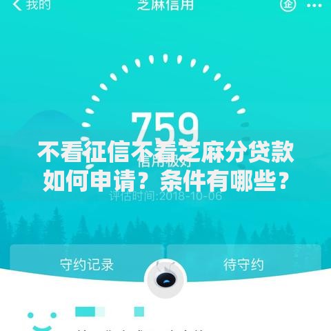 不看征信不看芝麻分贷款如何申请？条件有哪些？