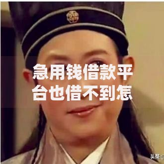 急用钱借款平台也借不到怎么办？5大解决方案助你快速解决资金难题