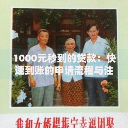 1000元秒到的贷款：快速到账的申请流程与注意事项解析