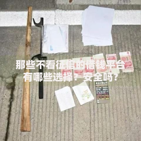 那些不看征信的借钱平台有哪些选择？安全吗？